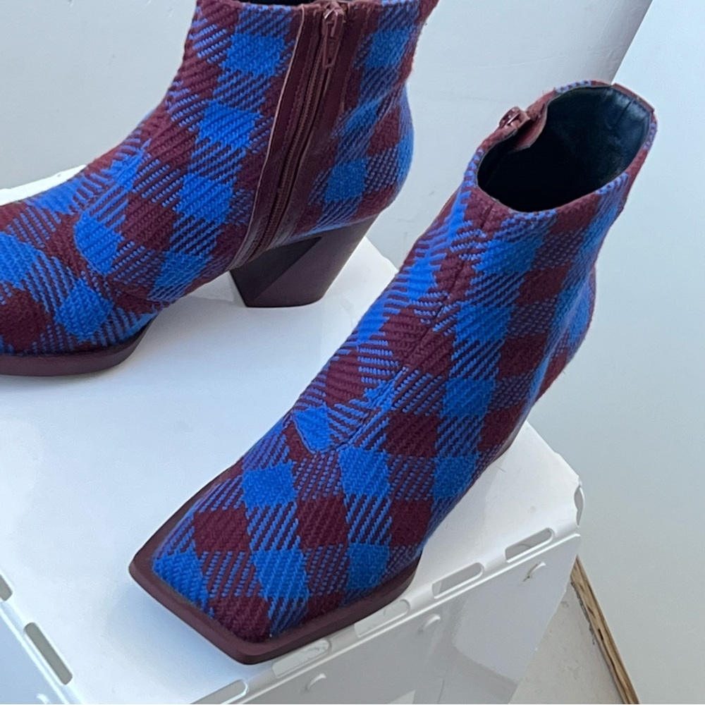 Camper Karol Bootie Bright Blue Houndsooth - Picture 5 of 16